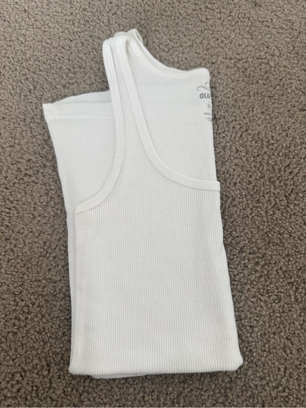 Old Navy White Ribbed Tank